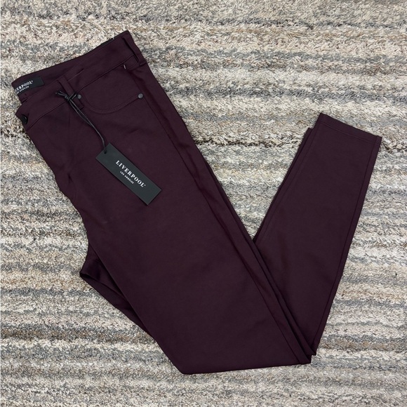 Liverpool Mid Rise Skinny Jeans Sz 16/33 NWT | Liverpool Skinny Jeans Aubergine- - Picture 12 of 14